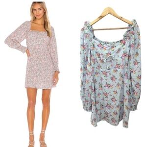 NWT Faithful the Brand Ira Mini Dress Juliet Floral Blue M